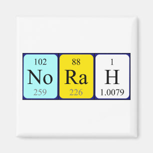 Norah periodic table name magnet