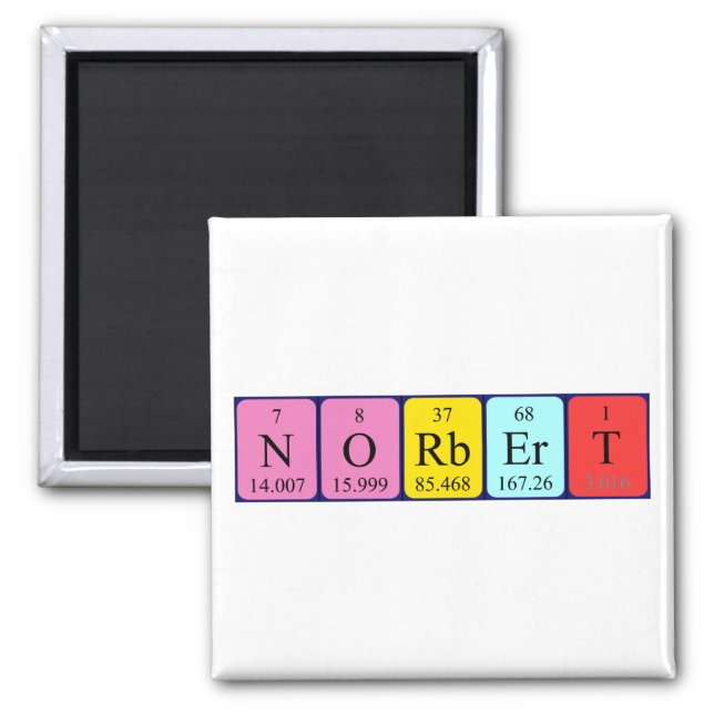 Norbert periodic table name magnet (Front)
