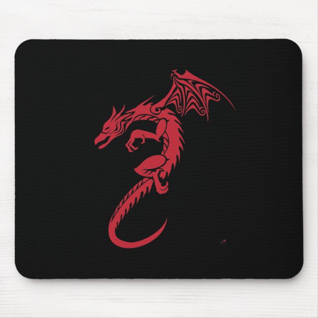 Norbert the Red Dragon Mouse Mat (Front)