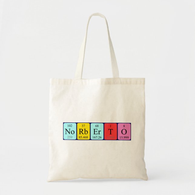 Norberto periodic table name tote bag (Front)