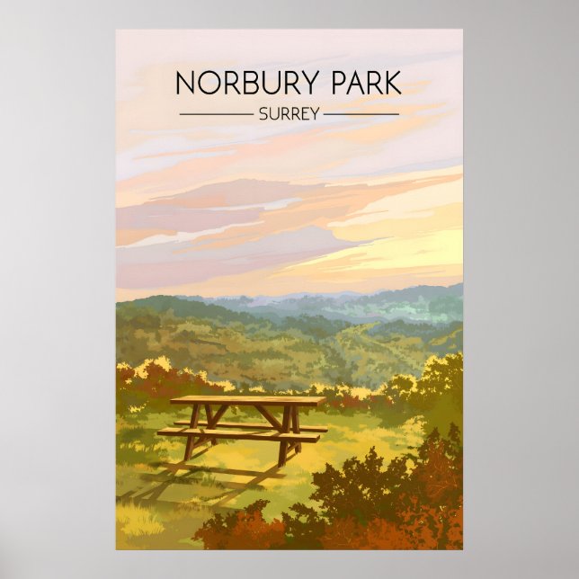 Norbury Park Surrey Travel Poster (Front)