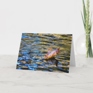 NorCal Nature Greeting Card: Floating Leaf Card