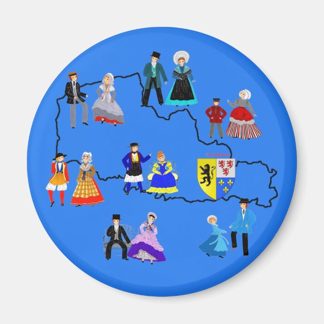 Nord-Pas-de-Calais, France Magnet (Front)