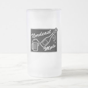 Nordeast Minneapolis Frosted Glass Beer Mug