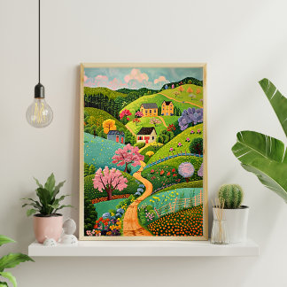 Nordic Abstract Geometric Poster (Matte)