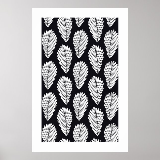 Nordic Bloom - Jacobean Inspired Geometric Floral  Poster (Front)