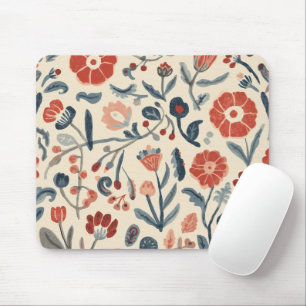 Nordic Bloom Scandinavian Botanical Garden Floral Mouse Mat