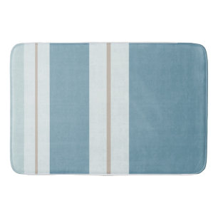 Nordic Blue Horizon Stripe Bath Mat