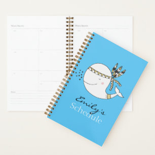 Nordic Boho Whale Personalised Planner