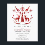 Nordic Buck and Doe Christmas Bridal Shower<br><div class="desc">Nordic Buck and Doe Christmas Bridal Shower Invitation</div>