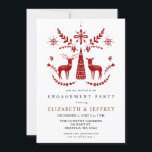 Nordic Buck and Doe Christmas Engagement Party Invitation<br><div class="desc">Nordic Buck and Doe Christmas Engagement Party Invitation</div>