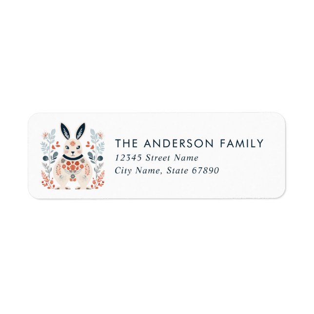 Nordic Bunny Return Address Labels (Front)