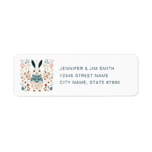 Nordic Bunny Return Address Labels