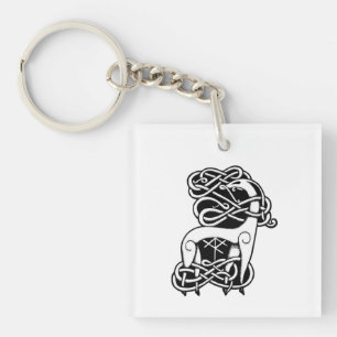 Nordic/Celtic deer Key Ring