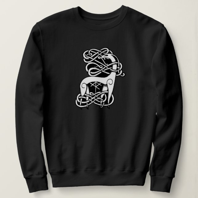 Nordic/Celtic deer  Sweatshirt (Design Front)