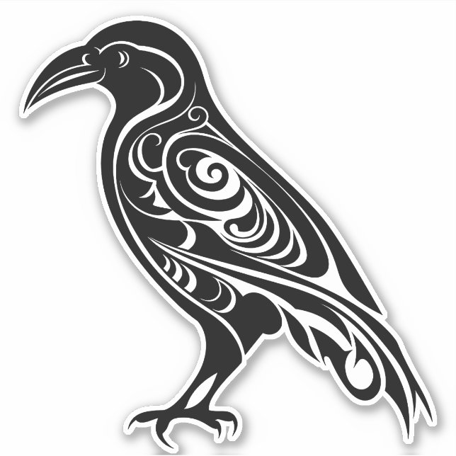 Nordic Celtic Knotwork Raven or Crow (Front)