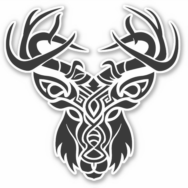 Nordic Celtic Knotwork Stag Deer (Front)