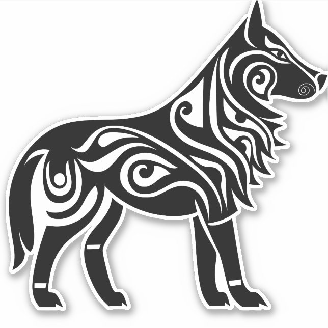 Nordic Celtic Knotwork Wolf (Front)