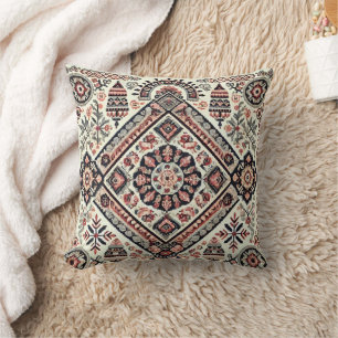 Nordic Charm: Super Detailed Embroidered Cushion