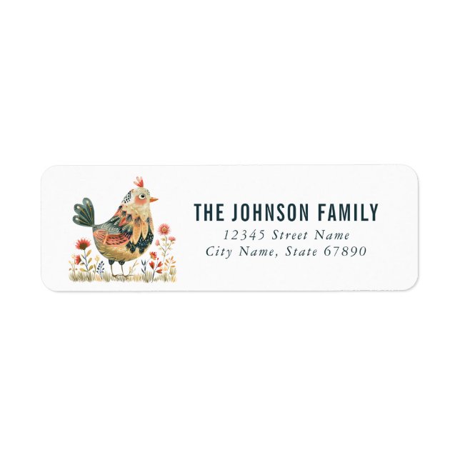 Nordic Chicken Return Address Labels (Front)