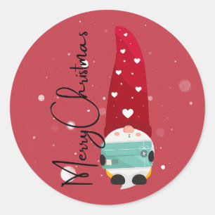 Nordic christmas classic round sticker