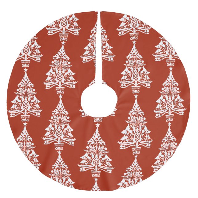 Nordic Christmas Decorations Brushed Polyester Tree Skirt (Front)
