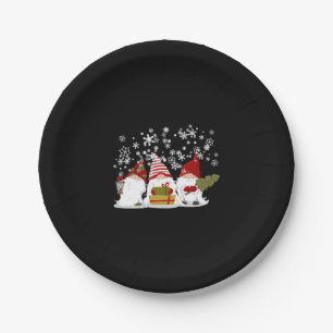 Nordic Christmas Gnome Elves Gnome Gnome present Paper Plate