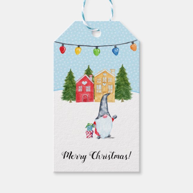 Nordic Christmas Gnome Gift Tags (Front)