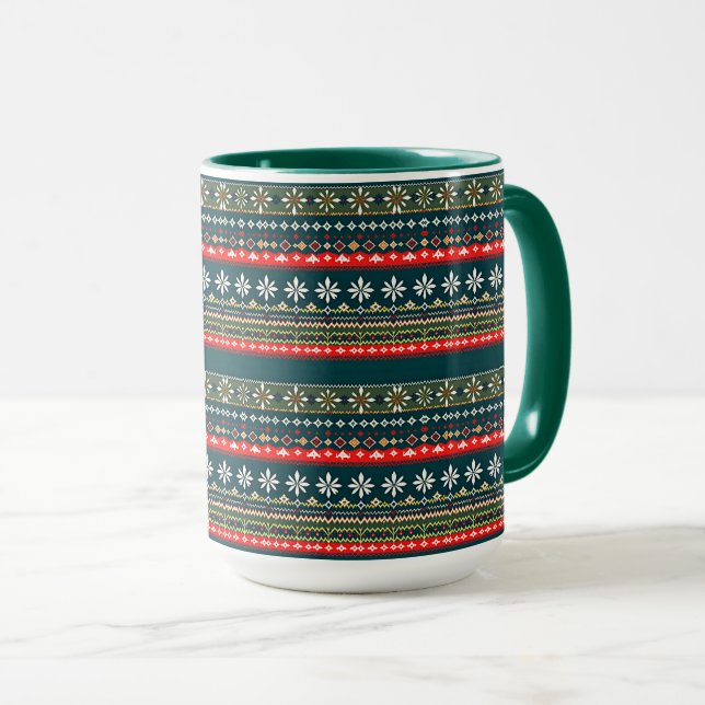 Nordic christmas pattern mug (Front Right)