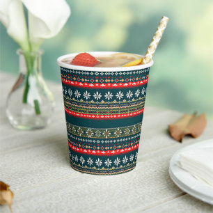 Nordic christmas pattern paper cups