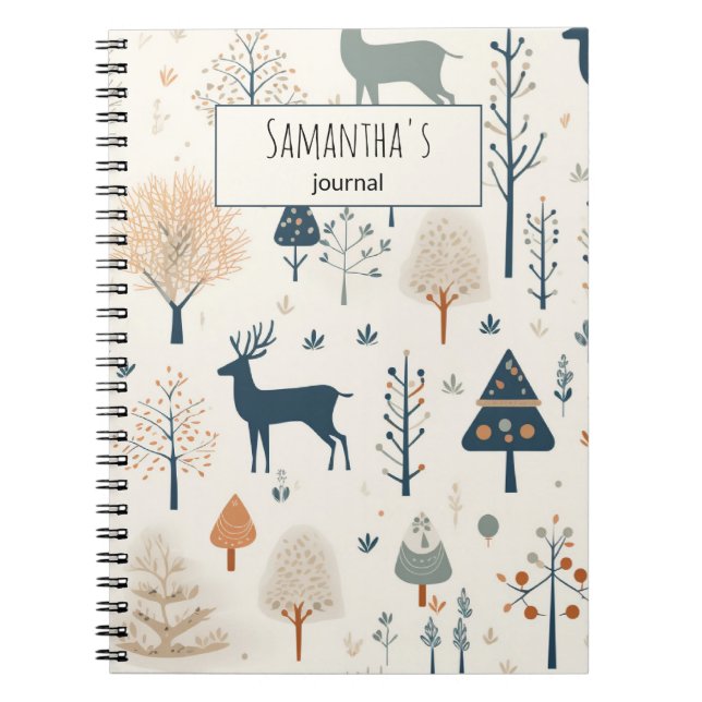 Nordic Christmas Pattern Personalized Notebook (Front)