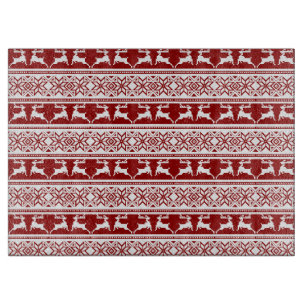 Nordic Christmas Scandinavian Reindeer Cutting Board