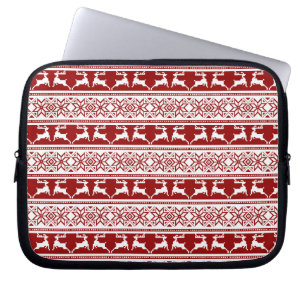 Nordic Christmas Scandinavian Reindeer Laptop Sleeve