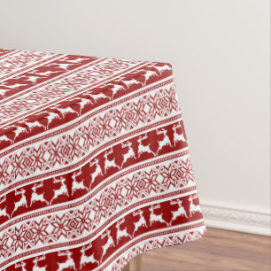 Nordic Christmas Scandinavian Reindeer Tablecloth