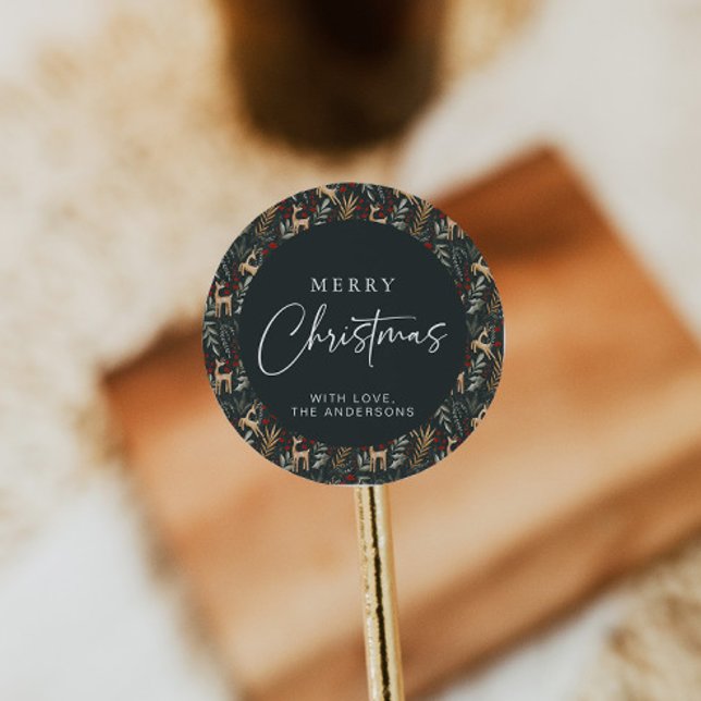 Nordic Christmas Sticker Holiday Label Scandi Deer (Creator Uploaded)