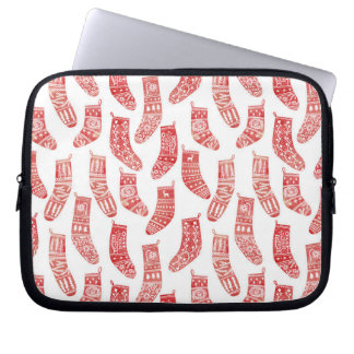 Nordic Christmas Stocking Laptop Sleeve