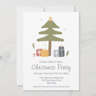Nordic Christmas Tree Holiday Party Invitation