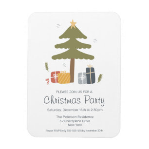 Nordic Christmas Tree Holiday Party Magnet