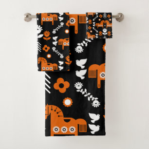 Nordic Data Horse Home Decor Bath Towel Set