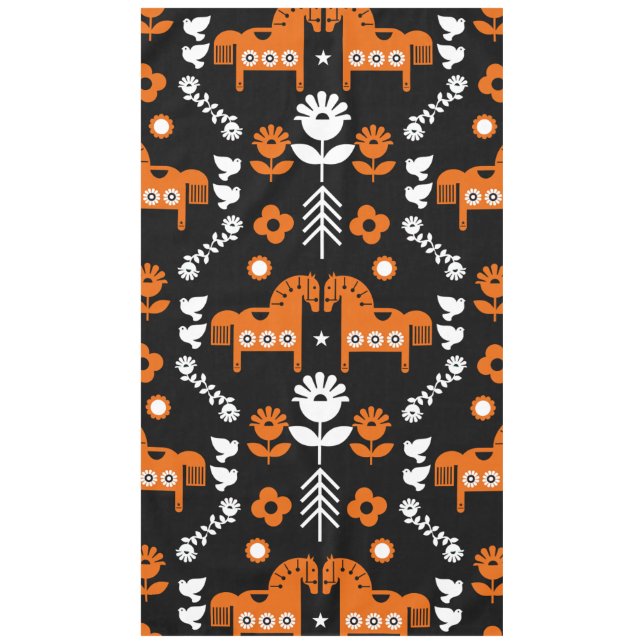 Nordic Data Horse Home Decor  Tablecloth (Front)