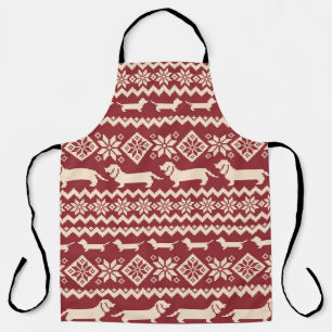 Nordic Dog: Quirky Illustration Pattern. Apron