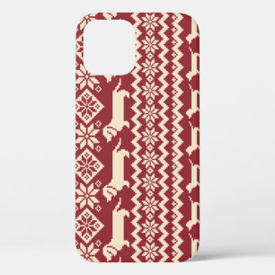 Nordic Dog: Quirky Illustration Pattern. iPhone 12 Case