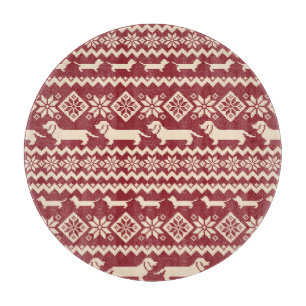 Nordic Dog: Quirky Illustration Pattern. Cutting Board