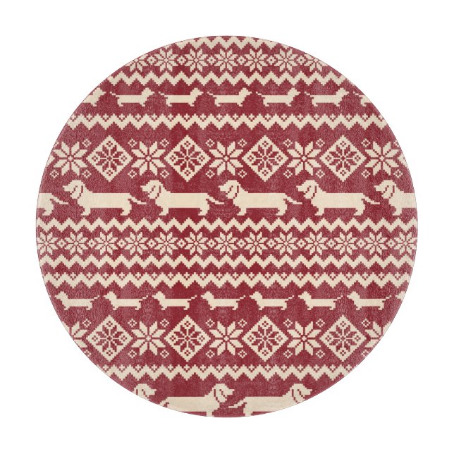 Nordic Dog: Quirky Illustration Pattern. Cutting Board (Front)