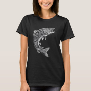 Nordic Fishing Legend u2013 Viking Knotwork Fish T-Shirt