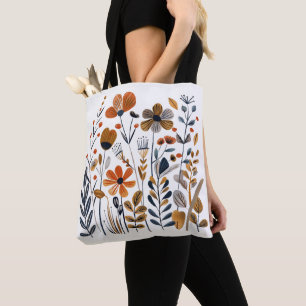 Nordic Flowers Tote Bag