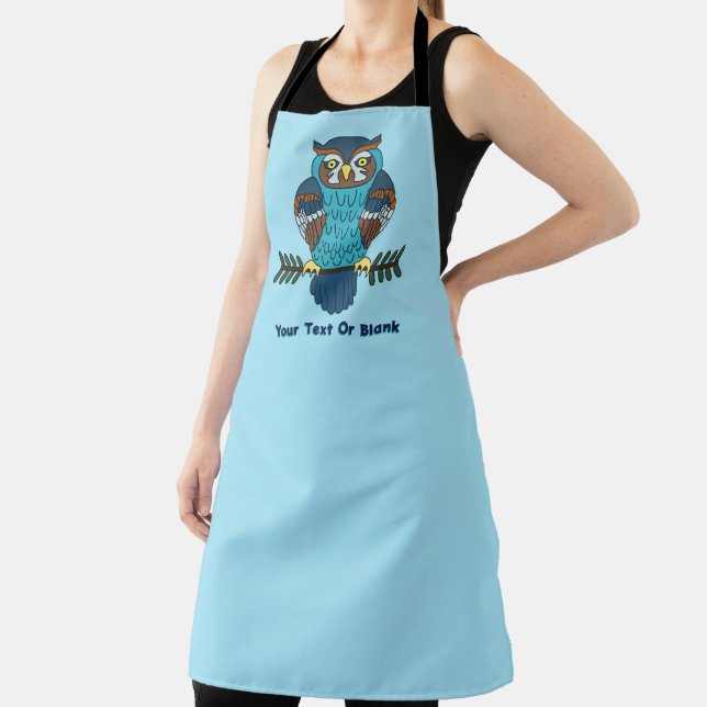 Nordic Folk Art Owl Apron (Insitu)