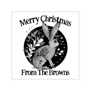 Nordic Folk Art, Woodland Animals, Hare Self-inking Stamp