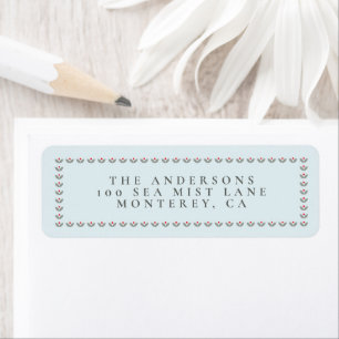 Nordic Folk Floral Return Address Label