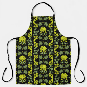 Nordic Forest Mushroom Folk Art Apron